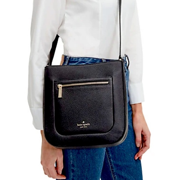 Kate Spade Leila Top Zip Crossbody Black - Picture 2 of 4